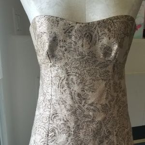 D&G Dolce & Gabbana Metallic Gold Mini Dress.